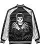 Varsity Misfits Black and Gray Satin Jacket Varsity Misfits Black and Gray Satin Jacket