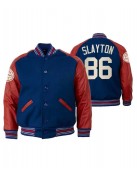 Varsity NY Giants Darius Slayton Blue and Red Jacket