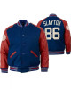 Varsity NY Giants Darius Slayton Blue and Red Jacket Varsity NY Giants Darius Slayton Blue and Red Jacket