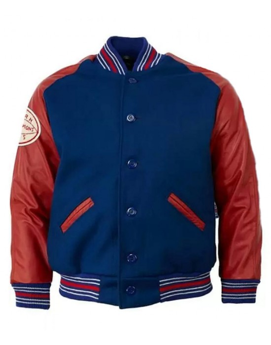 Varsity New York Giants Daniel Jones Red and Blue Jacket