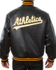Varsity Oakland Athletics Black Leather Jacket Varsity Oakland Athletics Black Leather Jacket