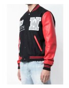 Varsity Off-White 23 Eagle Red and Black/Green and Blue Jacket