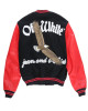 Varsity Off-White 23 Eagle Red and Black/Green and Blue Jacket Varsity Off-White 23 Eagle Red and Black/Green and Blue Jacket
