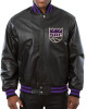 Varsity Sacramento Kings Black Leather Jacket Varsity Sacramento Kings Black Leather Jacket