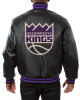 Varsity Sacramento Kings Black Leather Jacket Varsity Sacramento Kings Black Leather Jacket