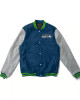 Varsity Seattle Seahawks Gray and Navy Blue Jacket Varsity Seattle Seahawks Gray and Navy Blue Jacket