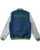Varsity Seattle Seahawks Gray and Navy Blue Jacket Varsity Seattle Seahawks Gray and Navy Blue Jacket