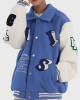 Varsity Skeleton Flocking Hip Hop Jacket Varsity Skeleton Flocking Hip Hop Jacket