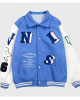 Varsity Skeleton Flocking Hip Hop Jacket Varsity Skeleton Flocking Hip Hop Jacket