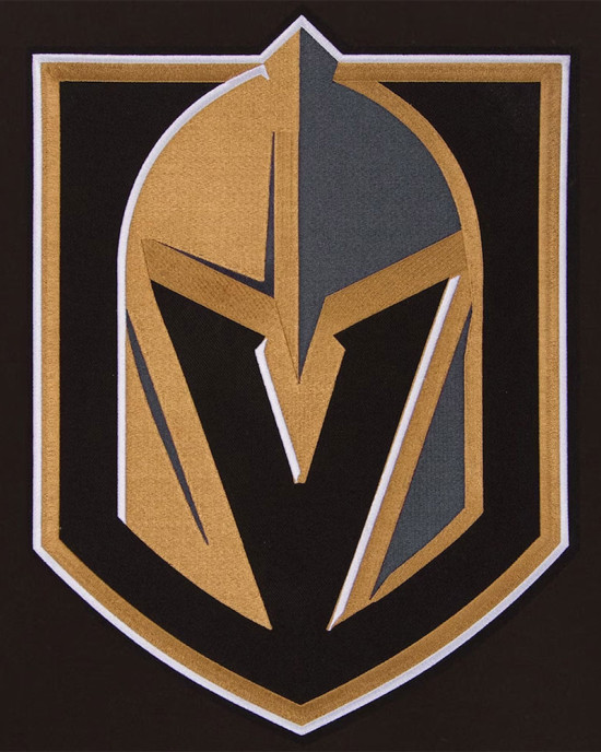 Vegas Golden Knights Varsity Black and White Jacket Vegas Golden Knights Varsity Black and White Jacket