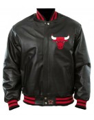 Vintage Chicago Bulls 90's Basketball NBA Jordan Hip Hop Letterman Bomber Black Leather Jacket