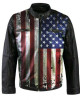 Vintage Flag Motorcycle Leather Jacket Vintage Flag Motorcycle Leather Jacket