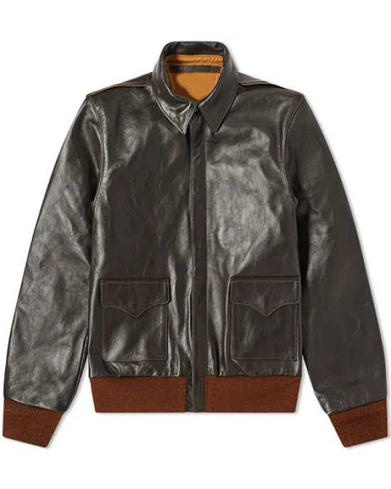 Vintage Style Military Brown A-2 Flight Jacket Vintage Style Military Brown A-2 Flight Jacket