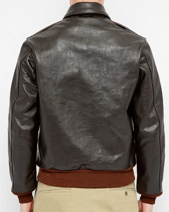 Vintage Style Military Brown A-2 Flight Jacket Vintage Style Military Brown A-2 Flight Jacket
