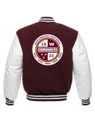 Washington Commanders Letterman Maroon and White Jacket