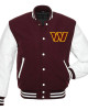 Washington Commanders Letterman Maroon and White Jacket