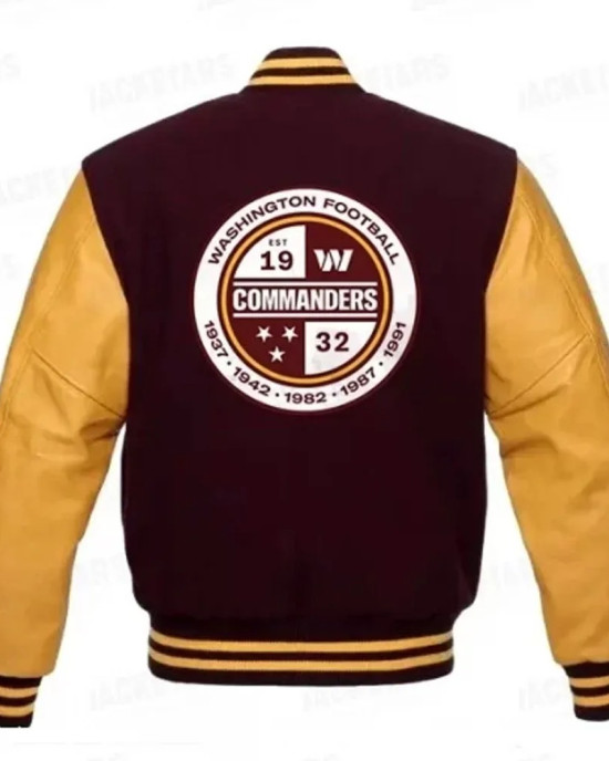 Washington Commanders Letterman W Jacket Washington Commanders Letterman W Jacket