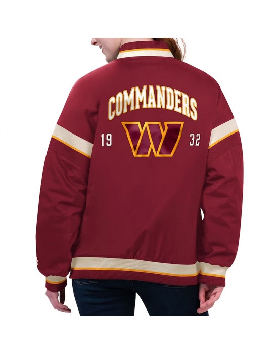 Washington Commanders Tournament Maroon Varsity Jacket