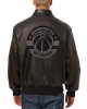 Washington Wizards Printed Leather Black Jacket