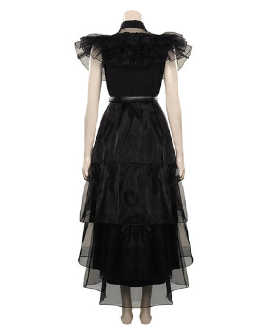 Wednesday Addams Black Party Dress Cosplay Costume Outfits Halloween Party Suit Wednesday Addams Black Party Dress Cosplay Costume Outfits Halloween Party Suit