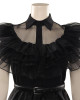 Wednesday Addams Black Party Dress Cosplay Costume Outfits Halloween Party Suit Wednesday Addams Black Party Dress Cosplay Costume Outfits Halloween Party Suit