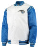 White/Blue Orlando Magic Renegade Varsity Satin Jacket White/Blue Orlando Magic Renegade Varsity Satin Jacket
