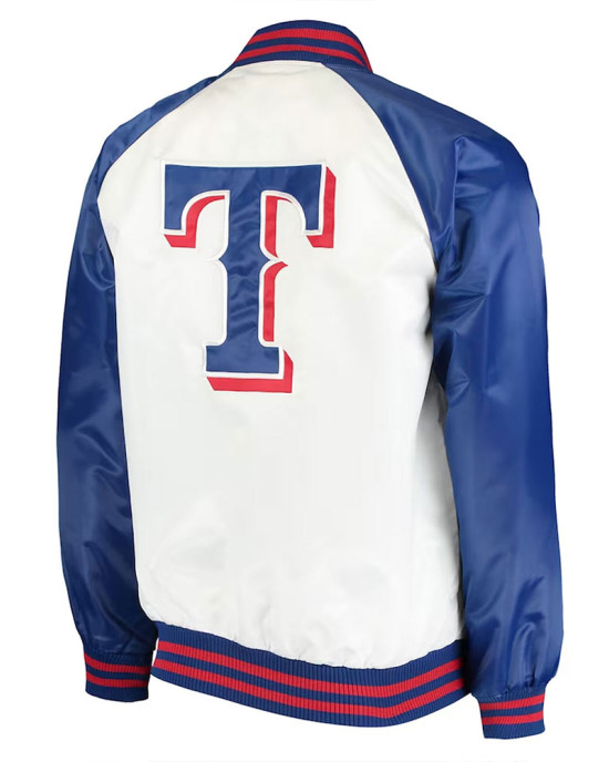 White/Blue Texas Rangers Clean-Up Hitter Jacket White/Blue Texas Rangers Clean-Up Hitter Jacket