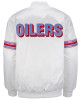 White Houston Oilers Retro Satin Jacket White Houston Oilers Retro Satin Jacket
