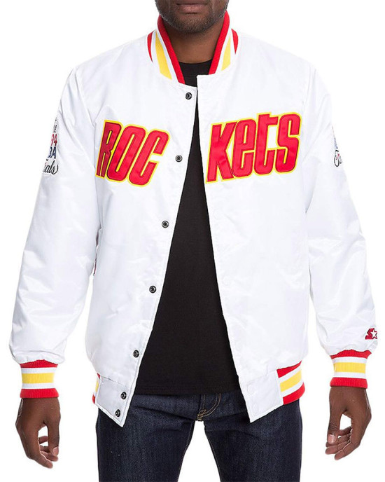 White Houston Rockets Jacket