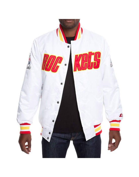 White Houston Rockets Jacket