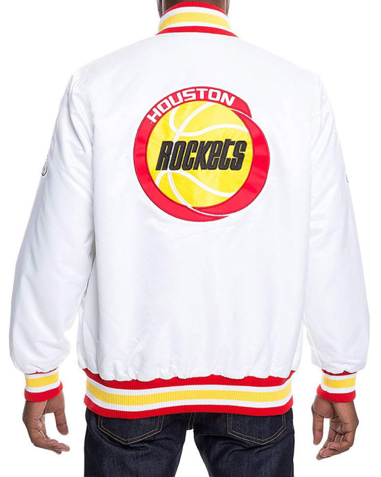 White Houston Rockets Jacket