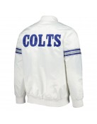 White Indianapolis Colts The Power Forward Satin Jacket
