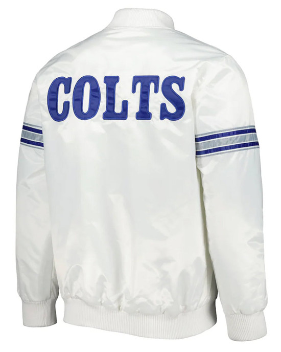 White Indianapolis Colts The Power Forward Satin Jacket White Indianapolis Colts The Power Forward Satin Jacket