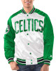White/Kelly Green Boston Celtics Renegade Varsity Satin Jacket White/Kelly Green Boston Celtics Renegade Varsity Satin Jacket