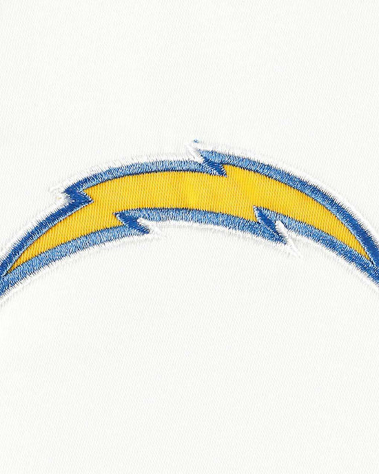 White LA Chargers Line Up Full-Snap Satin Jacket White LA Chargers Line Up Full-Snap Satin Jacket