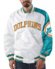 White Miami Dolphins Start of Season Retro Satin Jacket White Miami Dolphins Start of Season Retro Satin Jacket