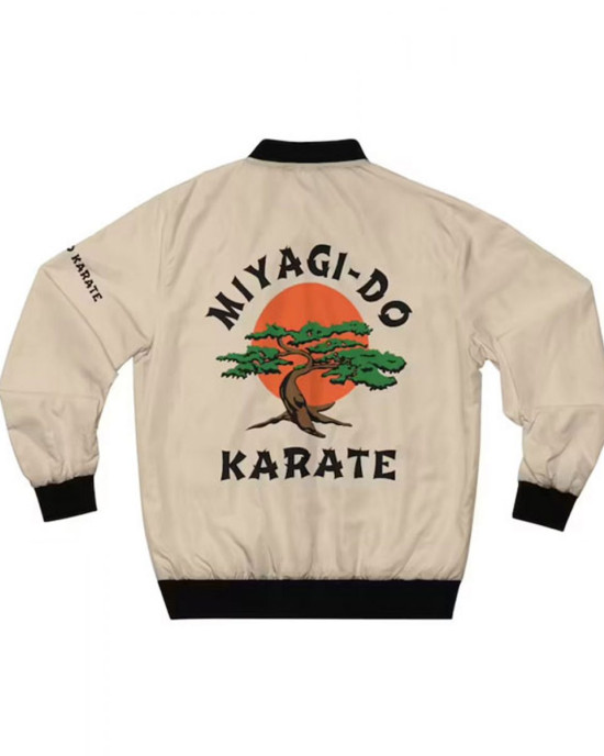 White Miyagi Do Karate Satin Jacket White Miyagi Do Karate Satin Jacket