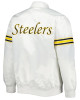 White Pittsburgh Steelers The Power Forward Satin Jacket White Pittsburgh Steelers The Power Forward Satin Jacket
