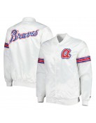 White Power Forward Atlanta Braves Satin Jacket