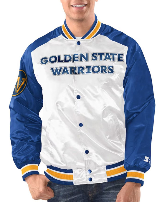 White/Royal Golden State Warriors Renegade Varsity Satin Jacket White/Royal Golden State Warriors Renegade Varsity Satin Jacket