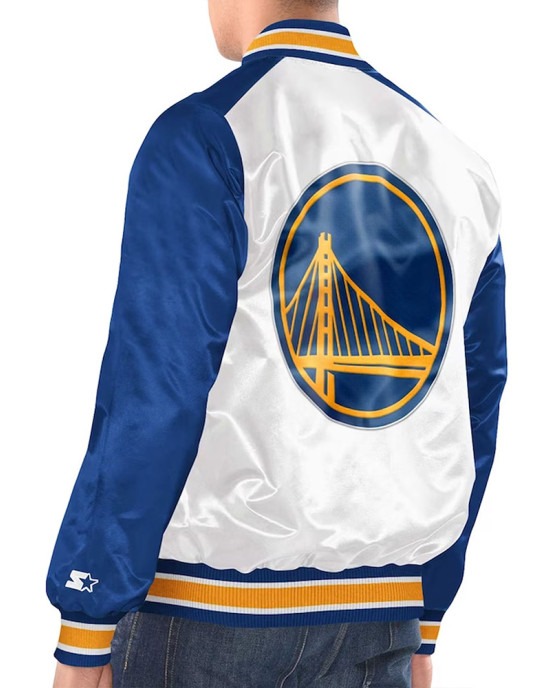 White/Royal Golden State Warriors Renegade Varsity Satin Jacket White/Royal Golden State Warriors Renegade Varsity Satin Jacket