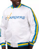 White The D-Line LA Chargers Satin Jacket White The D-Line LA Chargers Satin Jacket