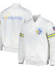 White The Power Forward LA Chargers Satin Jacket White The Power Forward LA Chargers Satin Jacket