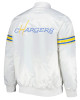 White The Power Forward LA Chargers Satin Jacket White The Power Forward LA Chargers Satin Jacket