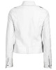 White Zipper Pockets Leather Jacket White Zipper Pockets Leather Jacket