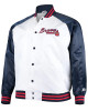 White and Navy Clean-Up Hitter Atlanta Braves Satin Jacket