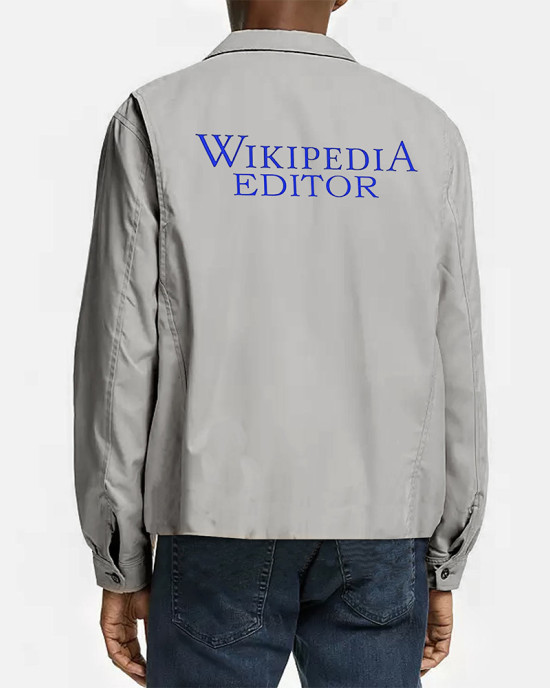 Wikipedia Editor Gray Jacket Wikipedia Editor Gray Jacket