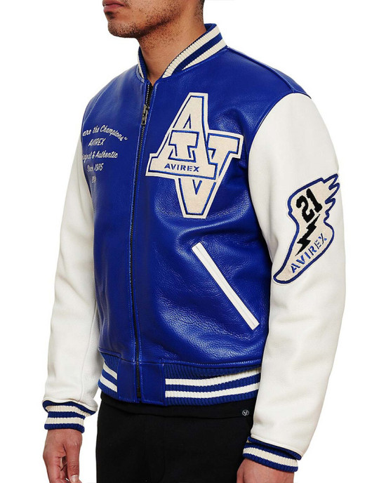 Wildcat Champion Varsity Real Leather Jacket