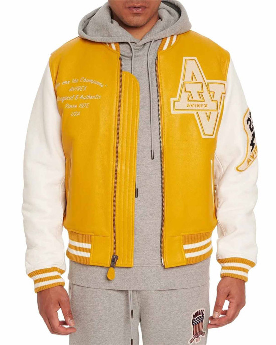 Wildcat Champion Varsity Real Leather Jacket