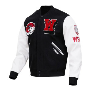Winston-Salem State Black and White Classic Varsity Jacket